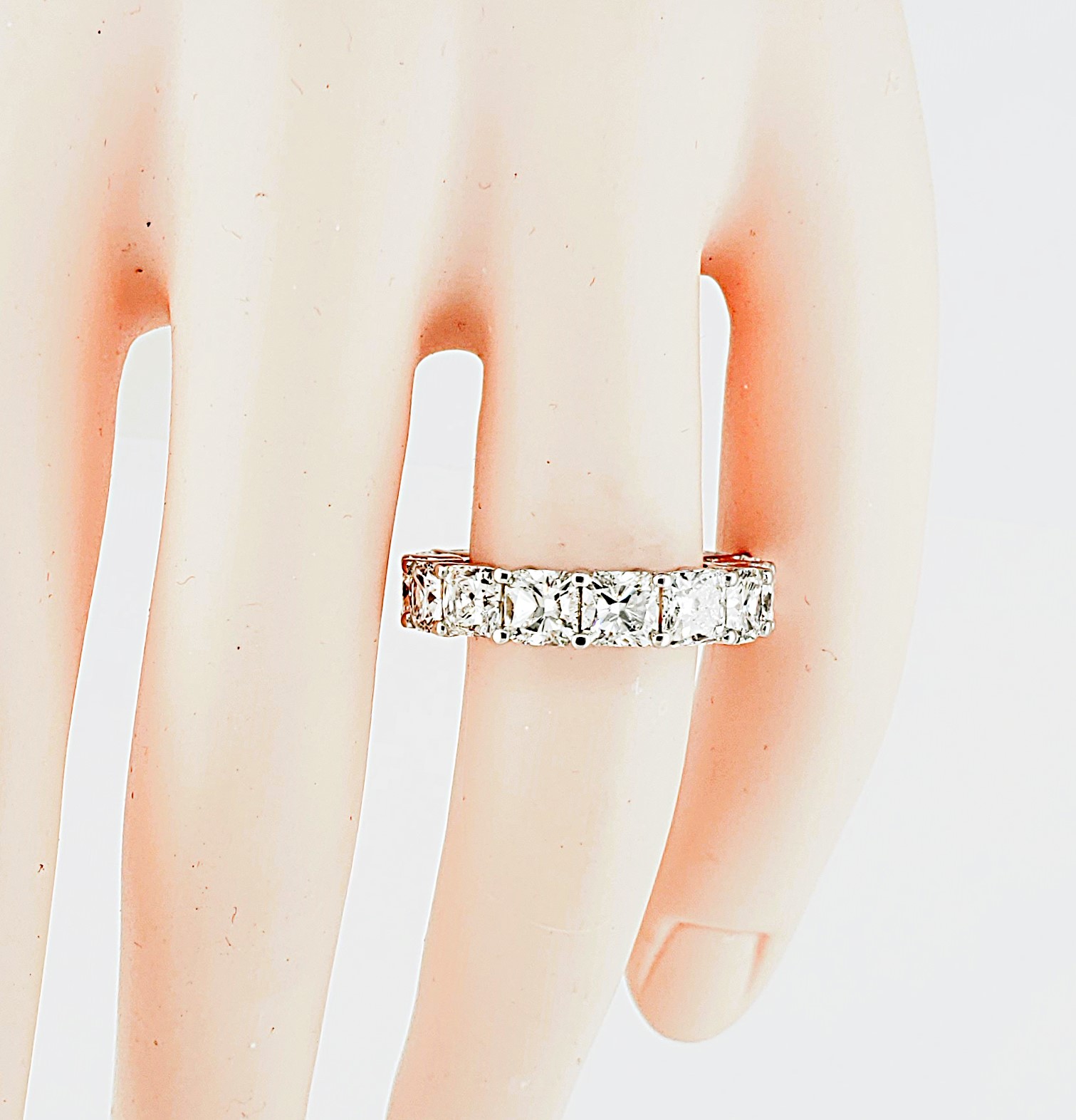 Cushion Cut Eternity Band